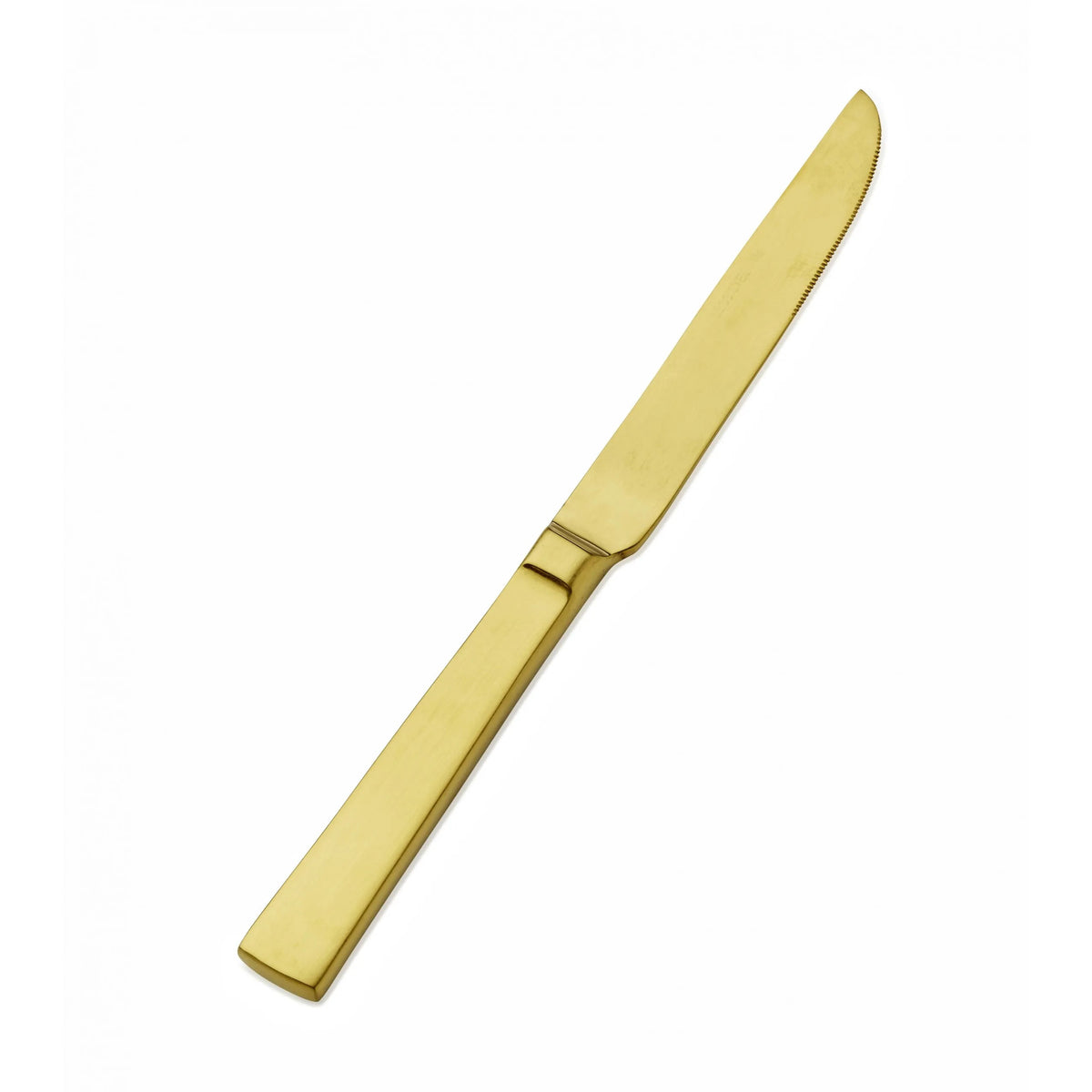Bon Chef Roman Colored Stainless Steel Teaspoon, Gold, 12/Case - 9 3/8" 13/0 European Dinner Knife