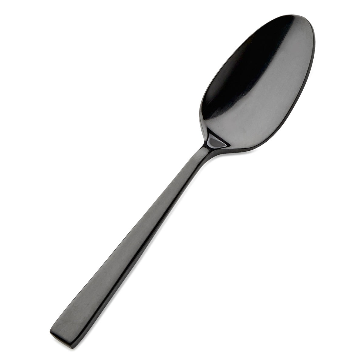 Bon Chef Roman Colored Stainless Steel Teaspoon, Black, 12/Case - 4 1/2" 18/10 Demitasse Spoon