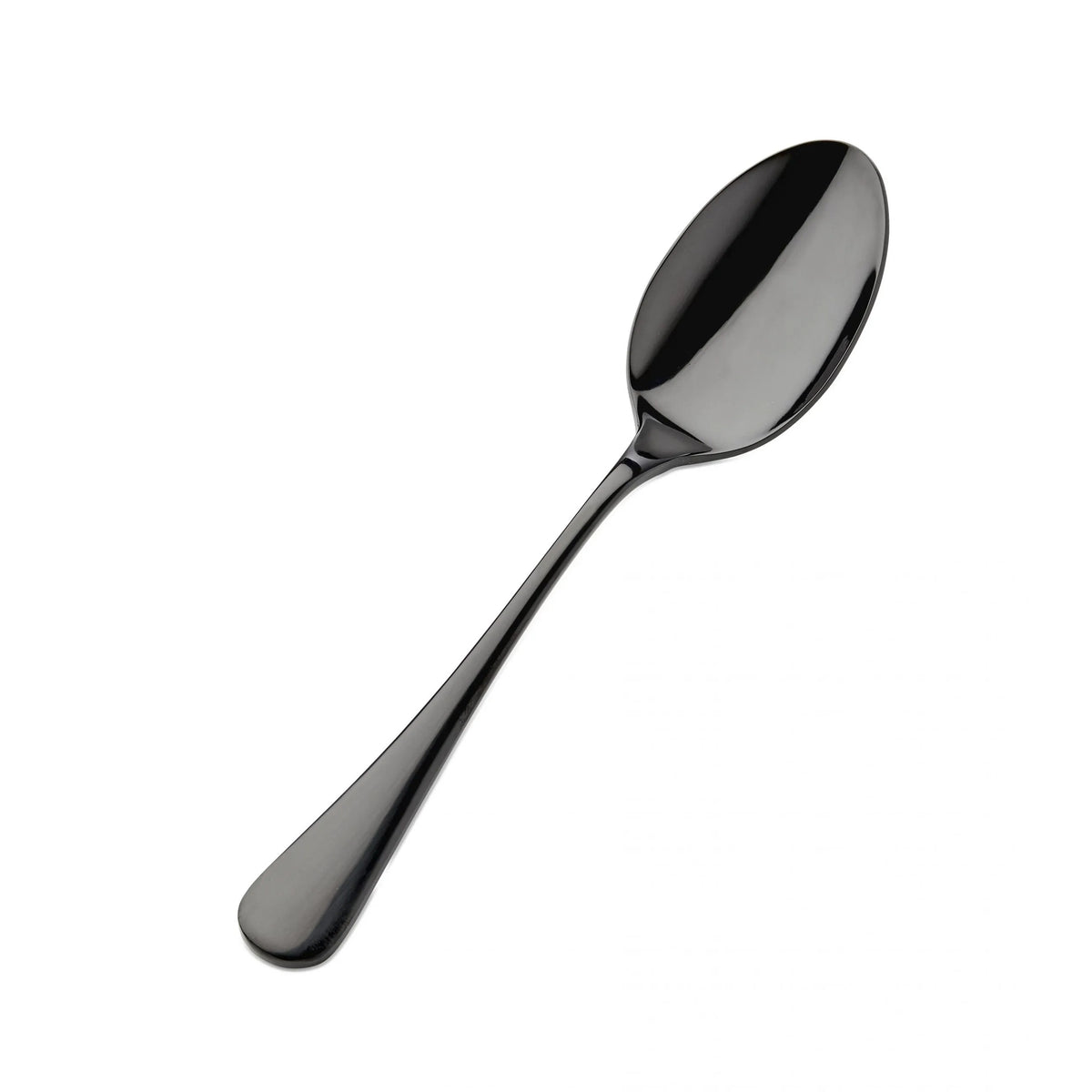 Bon Chef Como Colored Stainless Steel Teaspoon, Black, 12/Case - 8 1/2" 18/10 Tablespoon Serving Spoon
