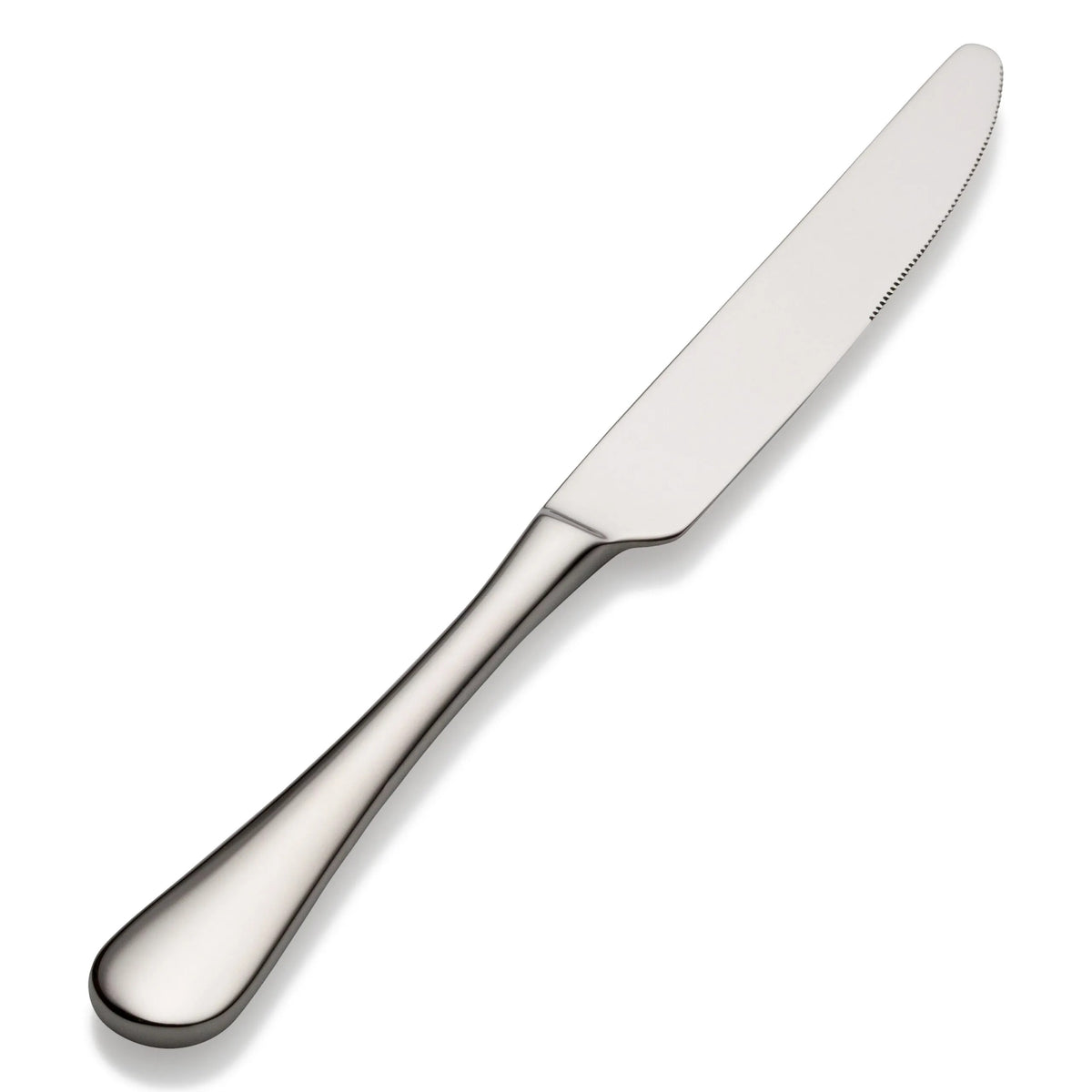 Bon Chef Como Stainless Steel Teaspoon, Silver, 12/Case - 9 1/8" 13/0 Solid Handle Dinner Knife