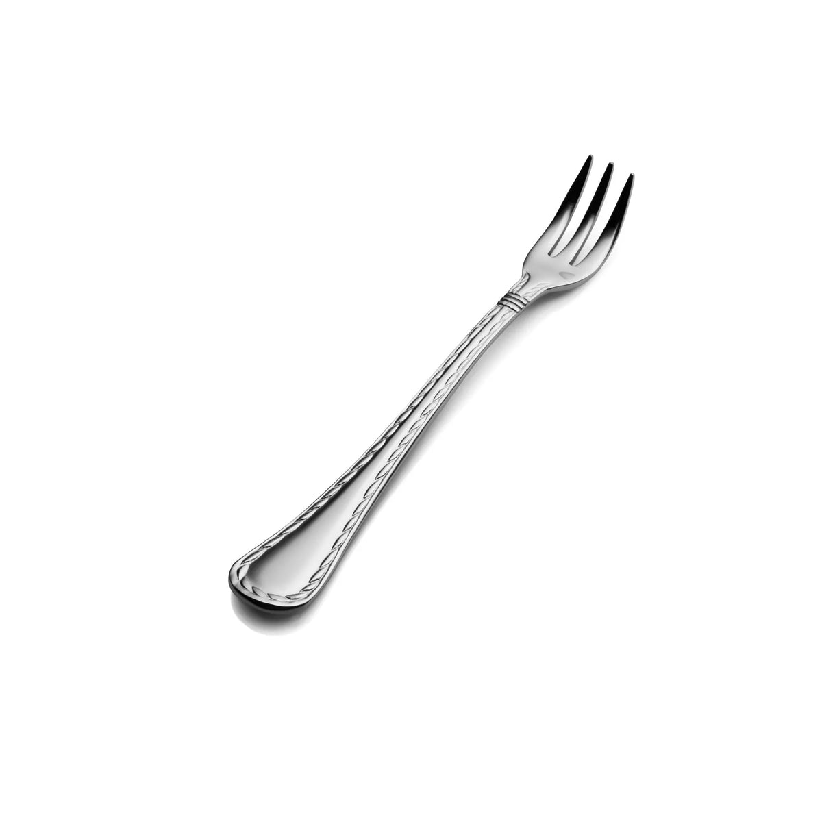 Bon Chef Amore Stainless Steel Teaspoon, Silver, 12/Case - 5 5/8" 18/10 Oyster Cocktail Fork