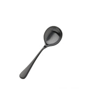 Bon Chef Como Colored Stainless Steel Teaspoon, Black, 12/Case - 6 3/8" 18/10 Bouillon Spoon