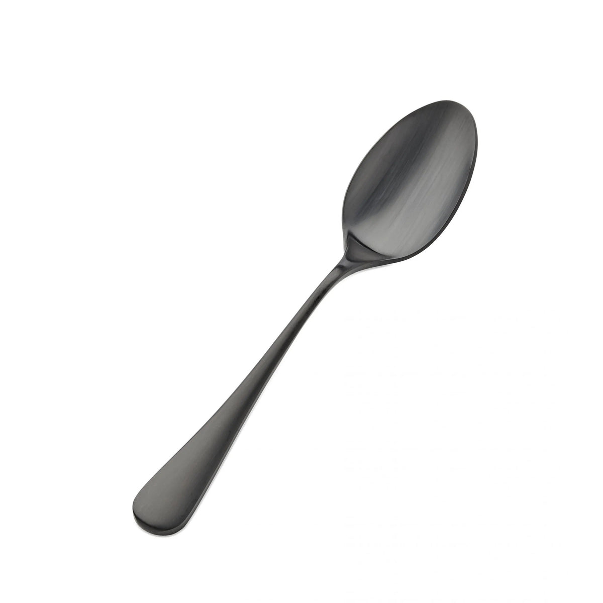 Bon Chef Como Colored Stainless Steel Teaspoon, Black, 12/Case - 8" 18/10 Soup Dessert Spoon