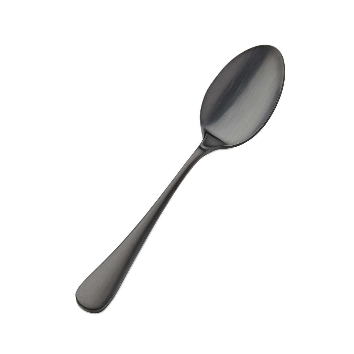 Bon Chef Como Colored Stainless Steel Teaspoon, Black, 12/Case - 8 1/2" 18/10 Tablespoon Serving Spoon