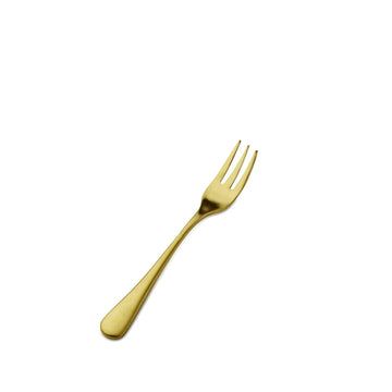Bon Chef Como Colored Stainless Steel Teaspoon, Gold, 12/Case - 5 1/2" 18/10 Oyster Cocktail Fork