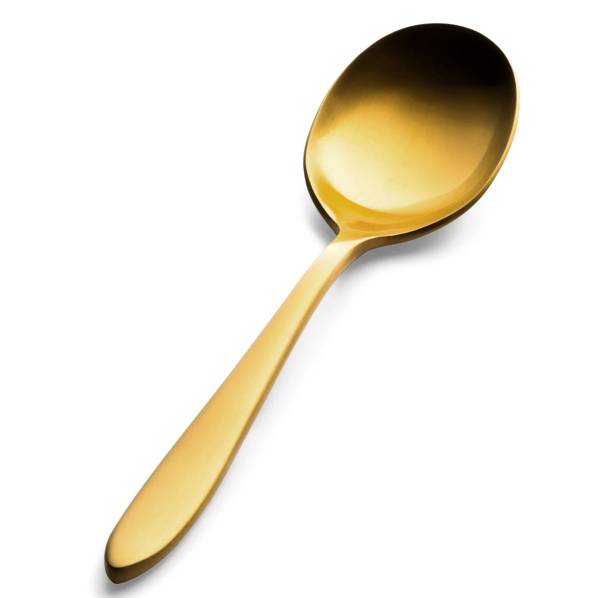 Bon Chef Luce Colored Stainless Steel Teaspoon, Gold, 12/Case - 6 3/8" 18/10 Bouillon Spoon