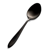 Bon Chef Luce Colored Stainless Steel Teaspoon, Black, 12/Case - 7 15/16" 18/10 Soup Dessert Spoon
