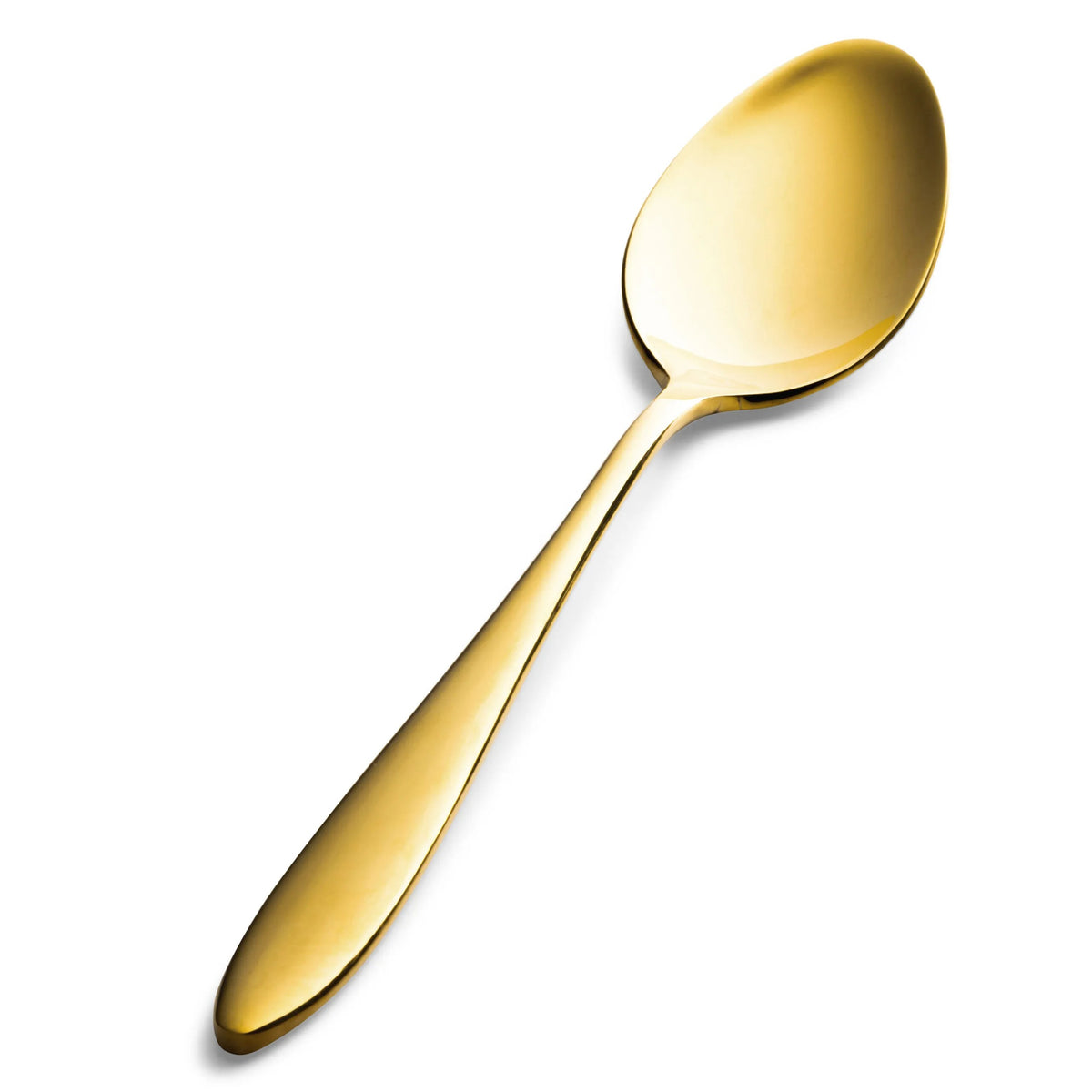 Bon Chef Luce Colored Stainless Steel Teaspoon, Gold, 12/Case - 7 15/16" 18/10 Soup Dessert Spoon