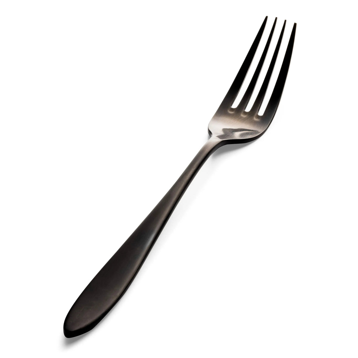 Bon Chef Luce Colored Stainless Steel Teaspoon, Black, 12/Case - 8 1/8" 18/10 European Dinner Fork
