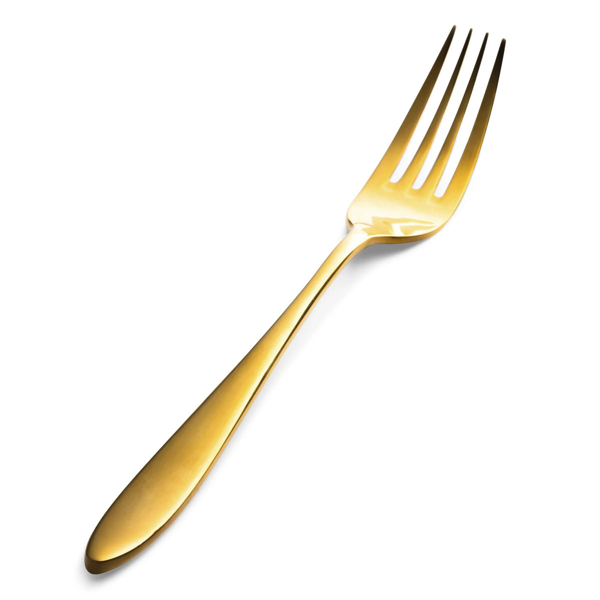 Bon Chef Luce Colored Stainless Steel Teaspoon, Gold, 12/Case - 8 1/8" 18/10 European Dinner Fork