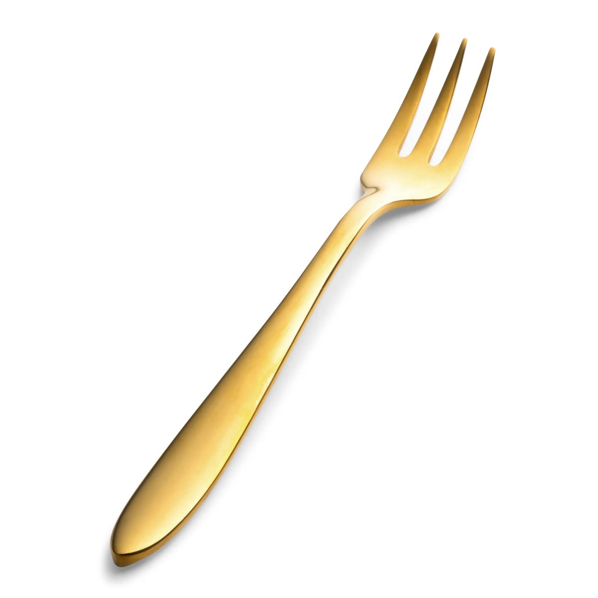 Bon Chef Luce Colored Stainless Steel Teaspoon, Gold, 12/Case - 5 13/16" 18/10 Oyster Cocktail Fork