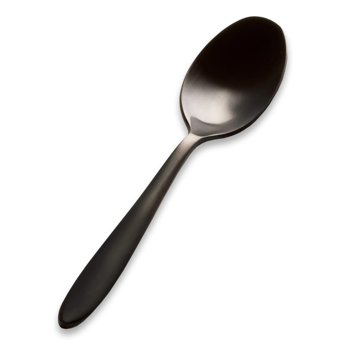 Bon Chef Luce Colored Stainless Steel Teaspoon, Black, 12/Case - 4 3/4" 18/10 Demitasse Spoon