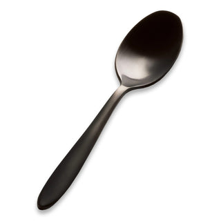 Bon Chef Luce Colored Stainless Steel Teaspoon, Black, 12/Case - 4 3/4" 18/10 Demitasse Spoon