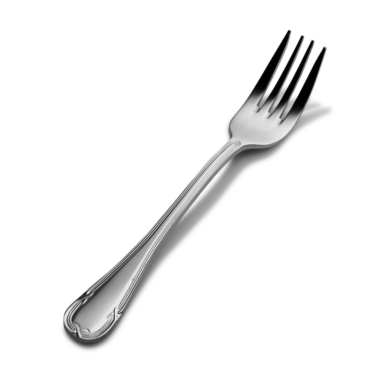 Bon Chef Florence Stainless Steel Teaspoon, Silver, 12/Case - 7 3/16" 18/10 Salad Dessert Fork