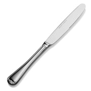 Bon Chef Renoir Stainless Steel Teaspoon, Silver, 12/Case - 9 1/2" 13/0 Solid Handle European Dinner Knife
