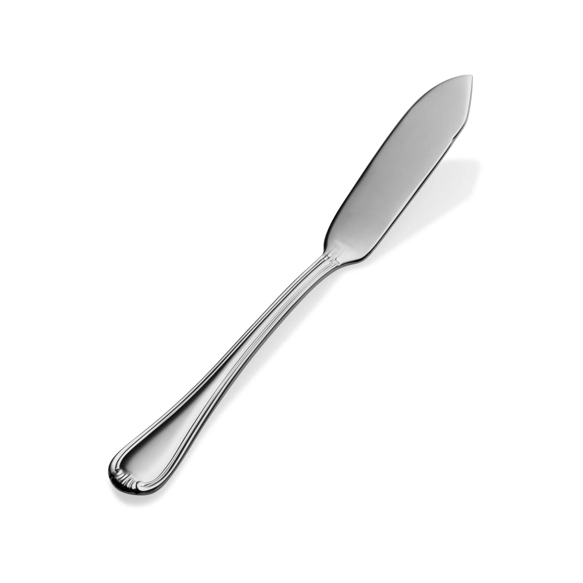 Bon Chef Renoir Stainless Steel Teaspoon, Silver, 12/Case - 6 5/8" 13/0 Flat Handle Butter Spreader