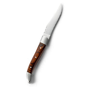Bon Chef Laguiole Steak Knife, 8 3/4" Long, Silver, 12/Case - Red Wood