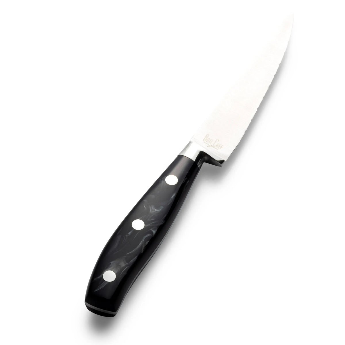 Bon Chef S950 Modena Steak Knife, 9 1/2" Long, Silver, 12/Case - Black