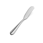 Bon Chef Monroe Teaspoon, Silver, 12/Case - 6 5/8" 13/0 Flat Handle Butter Spreader