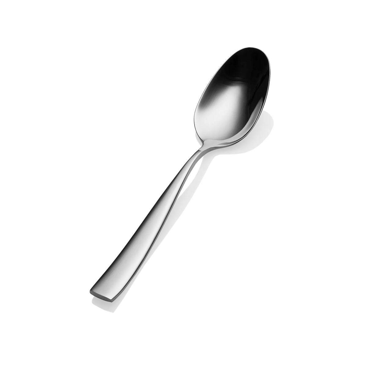 Bon Chef Manhattan Stainless Steel Teaspoon, Silver, 12/Case - 8 1/2" 18/0 Table Serving Spoon