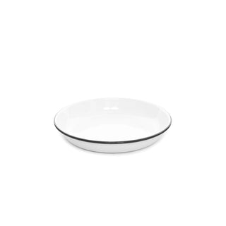 Crow Canyon Home Vintage Deep Plate, 10 1/2" Diameter - Black White