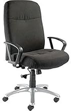 Global Industrial Big & Tall High Back Chair with Loop Arms, Fabric Upholstery, Black