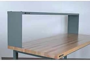4-3EH Steel Raised Shelf for 36" Workbenches, Blue, 36" Length, 10" Width, 18" Height