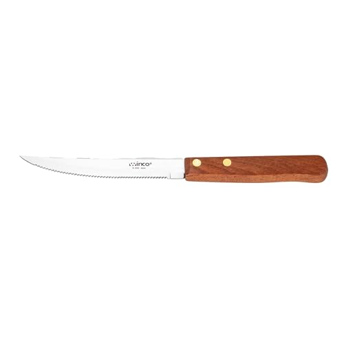 Winco 1 / 4.5" / Pointed Wood Steak Knives