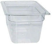 Royal Industries Steam Table Pans, Polycarbonate, 6" Quarter-Size, Clear