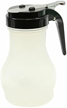 Tablecraft PP410BK Syrup Dispenser, 10 oz., Teardrop Design, Dishwasher Safe, Black ABS Plastic top, BPA Free Polypropylene, Transparent, 12 Each per case