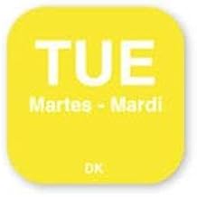 DayMark - 1101062 - DuraMark 3/4 in x 3/4 in Tuesday Label