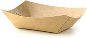 PacknWood 210BQKEAT2 5.4 x 3.6 Kraft Paper Boat - 1000 / CS"