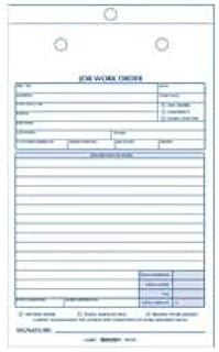 Rediform Office Products : Job Work Order Book, 2 Parts, 5-1/2"x8-1/2", 50/BK -:- Sold as 2 Packs of - 1 - / - Total of 2 Each