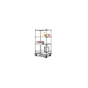 Stainless Steel Shelf Truck with Dolly Base by Nexel – 49.61"L x 18"W x 70"H, Stainless Steel, Grey, Model 987461
