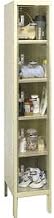 Global Clear View Locker Five Tier 12x12x12-5 Doors Unassembled - Tan