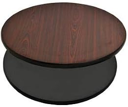 Omcan 24″ X 1″ Mahogany/Black Round Table TOP