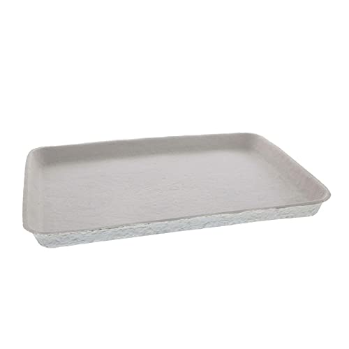 Pactiv 9x12 Inch Disposable Food Tray Made with a Fiber Blend Designed for Schools or Snack Bars | 250 Trays per Case – Beige