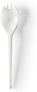 Vegware Compostable CPLA White Plastic Spork, Case of 1000, Disposable, Renewable Material Made from Plants, Sturdy and Strong, Hot or Cold Applications