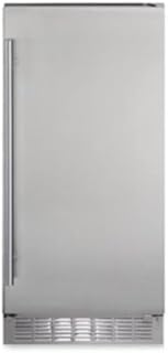 15" Built-In Crescent Ice Maker with 25lbs Capacity and Stainless Steel Exterior by Coyote