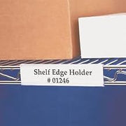 Aigner Wire Shelving Label Holder, 6" x 1-5/16", Clear, 25/Pk