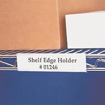 Aigner Wire Shelving Label Holder, 6" x 1-5/16", Clear, 25/Pk