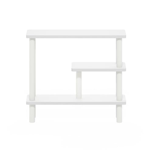 Furinno White/White / 5.71" x 20.87" x 18.35" / Contemporary Bathroom Shelves