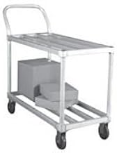 New Age 1490 Transport Utility Cart with (2) Solid Shelves 19" x 48", 800 lbs Capacity