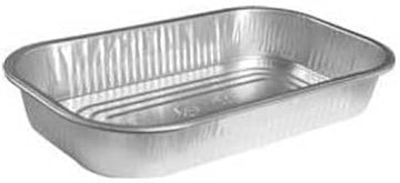 Handi-Foil Silver Smooth Wall Entree Container with Dome Lid - 125 per case.