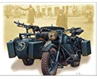 GERMAN MOTORCYCLE WWII BMW R75 1/35 MASTER BOX 3528 by Masterbox