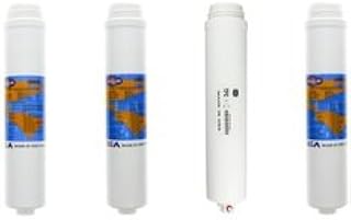 Omnipure Q5605, (2) Q5633, and Membrane Replacement Sediment Carbon Filter Cartridge Set w/ 50 GPD Membrane for Purotwist 4000