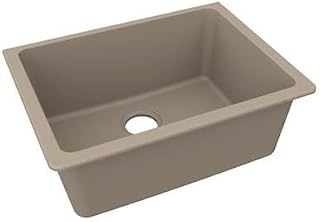 Elkay Quartz Luxe 24-5/8" x 18-1/2" x 9-1/2", Single Bowl Undermount Sink, Sandstone