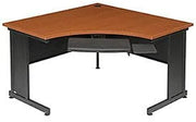 Global Industrial 48" W Corner Desk - Cherry Finish Top