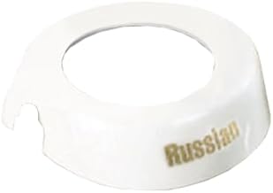 TableCraft CB7 Dispenser ID Collar, "Russian", fits Model Numbers 483 & 484, White Plastic Collar, Beige Print, Made in USA, 1 Each