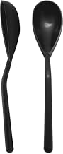 H.S. Inc HS1029-S Condiment Spoon, High-Density Polypropylene, Black Bean Color, Microwaveable and Dishwasher Safe, Commercial Sauce and Salsa Spoon, 24 Pack